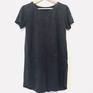 Olivaceous Gray Suede Dress